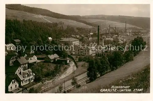 AK / Ansichtskarte 73850371 Graslitz_Kraslice_CZ Untere Stadt Panorama 