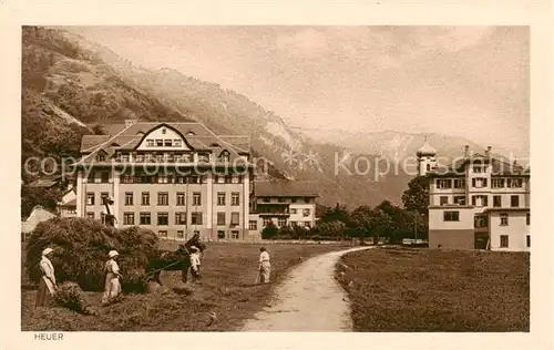 AK / Ansichtskarte  Schiers_GR Heuernte 