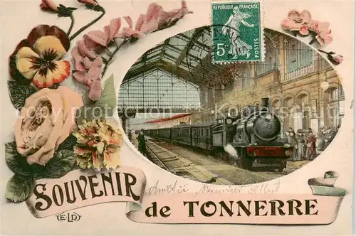 AK / Ansichtskarte  Tonnerre_89_Yonne La Gare Train Dampflokomotive 