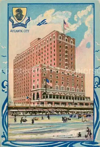 AK / Ansichtskarte 73850442 Atlantic_City_New_Jersey_USA The Ritz Crlton Hotel Illustration 