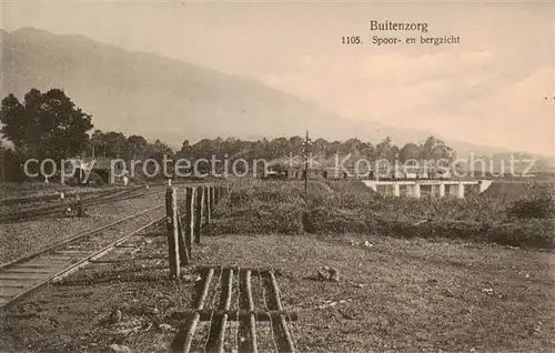 AK / Ansichtskarte  Buitenzorg_Bogor_Indonesia Spoor en bergzicht 