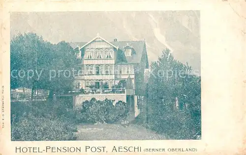 AK / Ansichtskarte  Aeschi_BE Hotel Pension Post Aeschi_BE