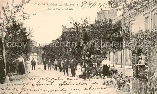 AK / Ansichtskarte  Caldas_de_Malavella_Caldes_de_Malavella_Costa_Brava_ES Balneario Prais Entrada 