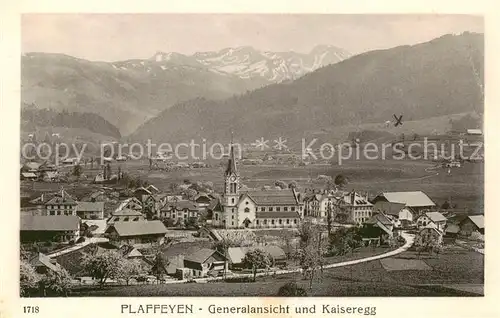 AK / Ansichtskarte  Plaffeyen_Plaffeien_FR Generalansicht und Kaiseregg 