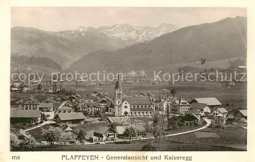 AK / Ansichtskarte  Plaffeyen_Plaffeien_FR Generalansicht und Kaiseregg