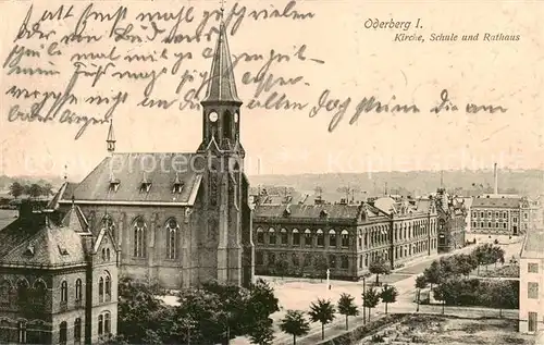 AK / Ansichtskarte  Oderberg_Bohumin_CZ Kirche Schule und Rathaus 