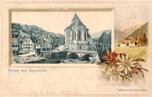 AK / Ansichtskarte  Appenzell_IR Ortsansicht mit Kirche Appenzell IR