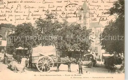 AK / Ansichtskarte  Saint-Aignan__41_Loir-et-Cher Place du Marché