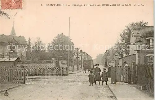 AK / Ansichtskarte  Saint-Brice-sous-Foret Passage a Niveau au Boulevard de la Gare CLG Saint-Brice-sous-Foret