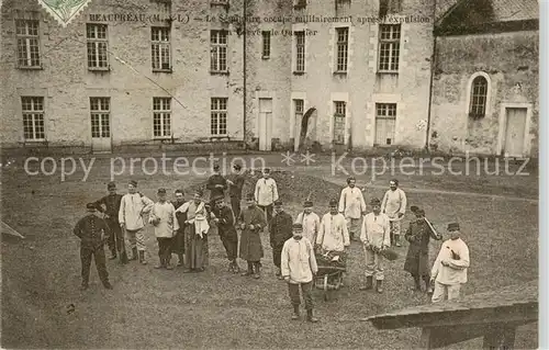 AK / Ansichtskarte  Beaupreau_49_Maine-et-Loire Le Seminaire occupe militairement apres l'expulsion La Corvee de Quartier 