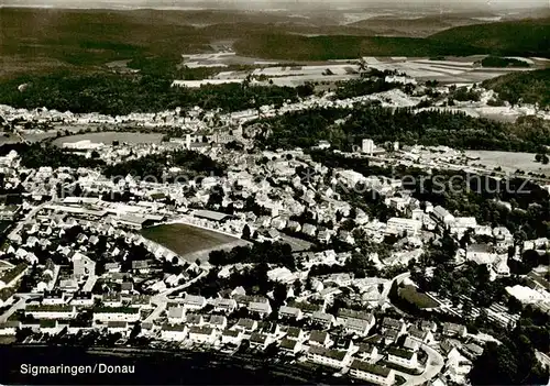 AK / Ansichtskarte  Sigmaringen Fliegeraufnahme Sigmaringen