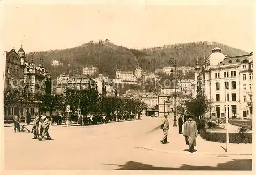 AK / Ansichtskarte  Karlsbad_Eger_Karlovy_Vary Strassenpartie 