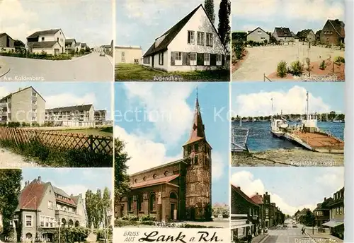 AK / Ansichtskarte  Lank-Latum_Rhein Am Kaldenberg Jugendheim Schwabenhof Hotel Niederrhein Kirche Rheinfaehre Langst Duesseldorfer Strasse 