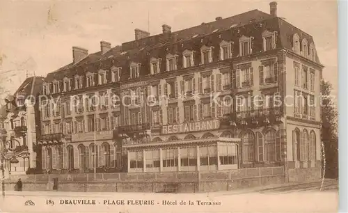 AK / Ansichtskarte  Deauville-sur-Mer Place fleurie Hôtel de la Terrasse 