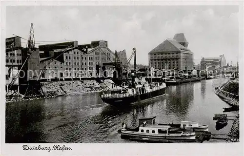 AK / Ansichtskarte 73850860 Duisburg__Ruhr Hafen Binnenschiffahrt 