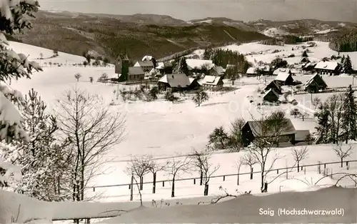 AK / Ansichtskarte  Saig_Schwarzwald Panorama Winterlandschaft Saig Schwarzwald