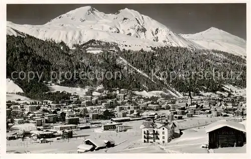 AK / Ansichtskarte  Davos-Platz_GR Winterpanorama mit Schutzalp Strelaalp Strelapass und Schiahoerner 