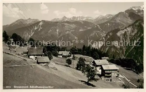 AK / Ansichtskarte  Braunwald_GL Panorama Schulhausquartier Alpen Braunwald GL