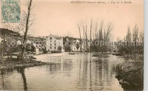 AK / Ansichtskarte  Montigny_77-Lencoup_Seine-et-Marne Vue sur le moulin 