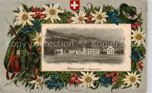 AK / Ansichtskarte  Wallenstadt_Walenstadt_SG Kasernen 