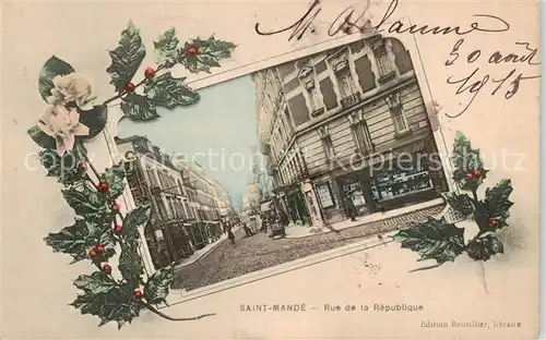 AK / Ansichtskarte  Saint-Mande_94_Val-de-Marne Rue de la Republique 