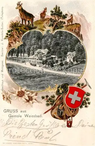 AK / Ansichtskarte  Weissbad_IR Gemsle Weissbad Hotel 