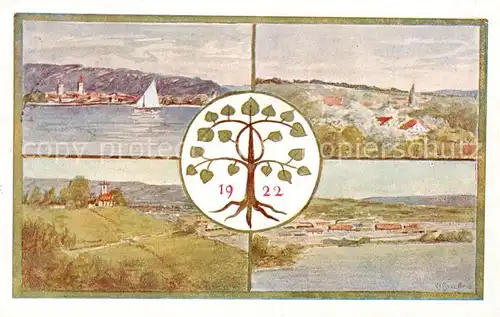 AK / Ansichtskarte 73850952 Lindau__Bodensee Vereinigungsfeier 1922 Teilansichten 