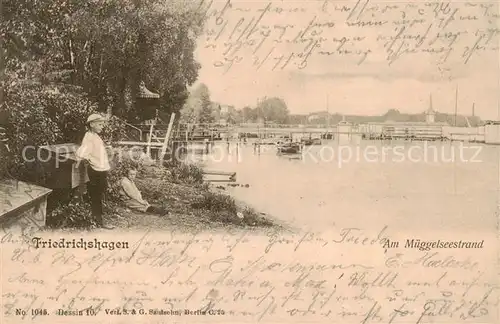 AK / Ansichtskarte  Friedrichshagen__Mueggelsee_Berlin Am Mueggelseestrand 