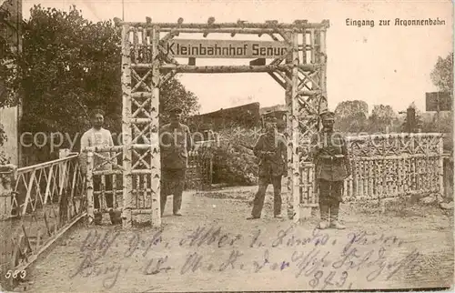 AK / Ansichtskarte  Senuc_08_Ardennes Kleinbahnhof Senuc Eingang zur Argonnenbahn 