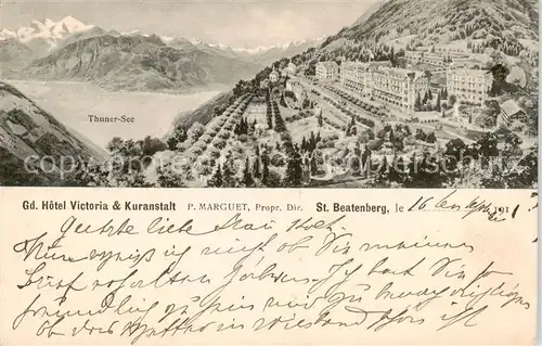 AK / Ansichtskarte  St_Beatenberg_BE Thuner See Grand Hotel Victoria und Kuranstalt 