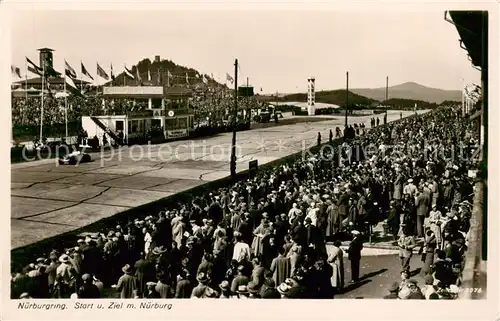 AK / Ansichtskarte  Adenau Nuerburgring Start und Ziel mit Nuerburg Adenau