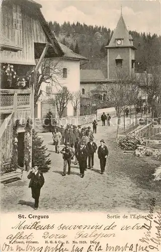 AK / Ansichtskarte  St-Cergues_France Sortie de l'Eglise 