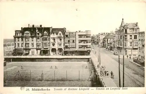 AK / Ansichtskarte 73851081 Middelkerke_Belgie Tennis et Avenue Léopold 