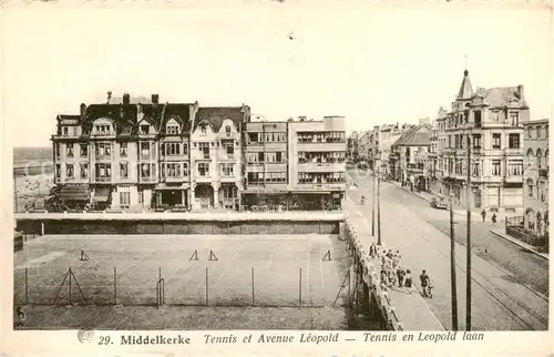 AK / Ansichtskarte  Middelkerke_Belgie Tennis et Avenue Léopold 