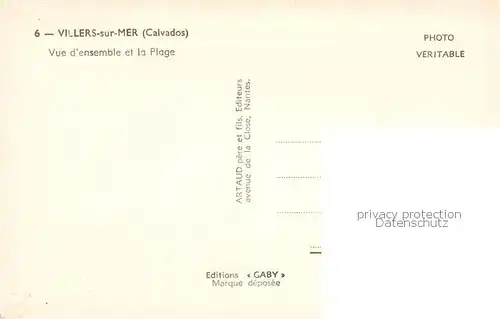 AK / Ansichtskarte  Villers-sur-Mer_14_Calvados Vue d ensemble de la plage 