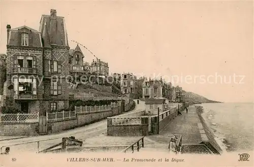 AK / Ansichtskarte  Villers-sur-Mer_14_Calvados La Promenade et la Digue 