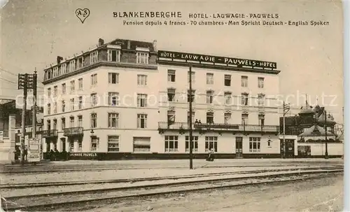 AK / Ansichtskarte 73851143 Blankenberghe Hôtel Lauwagie Pauwels Blankenberghe