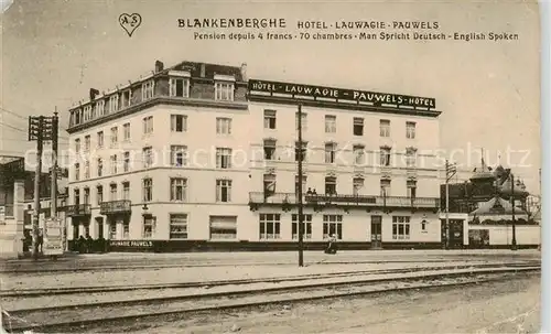 AK / Ansichtskarte  Blankenberghe Hôtel Lauwagie Pauwels Blankenberghe