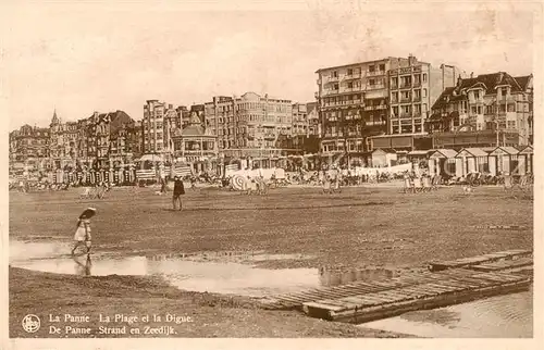 AK / Ansichtskarte  La_Panne__De_Panne_Belgie La plage et la digue 