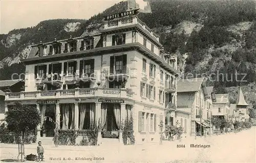 AK / Ansichtskarte  Meiringen_BE Hotel Krone Meiringen BE