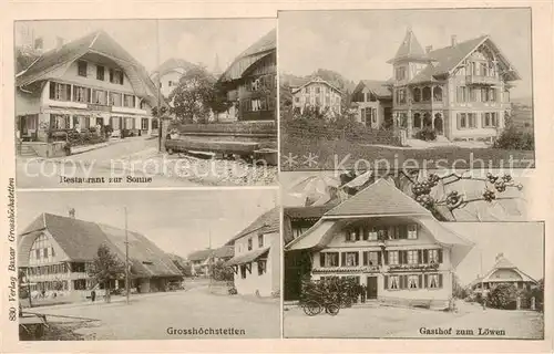 AK / Ansichtskarte  Grosshoechstetten_BE Restaurant zur Sonne Ortspartien Gasthof zum Loewen 