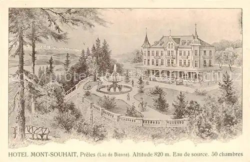 AK / Ansichtskarte  Preles_Praegelz_BE Hotel Mont Souhait 