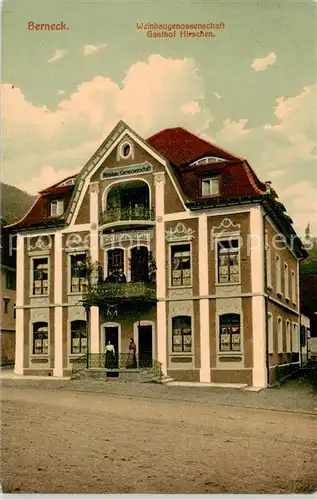 AK / Ansichtskarte  Berneck__SG Weinbaugenossenschaft Gasthof Hirschen 