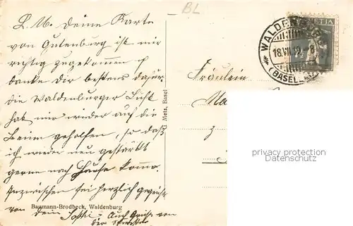 AK / Ansichtskarte  Waldenburg_BL Strassenpartie Kirche Waldenburg BL