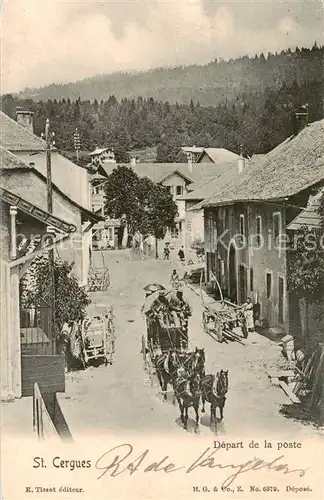 AK / Ansichtskarte  St-Cergues_France Depart de la poste 