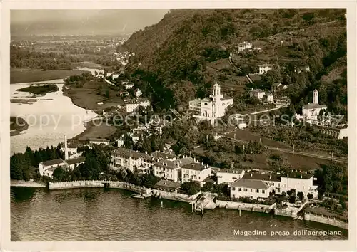 AK / Ansichtskarte  Magadino_TI Fliegeraufnahme 