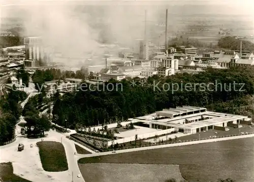 AK / Ansichtskarte  Burghausen__Salzach_Oberbayern Wacker Kantinenbetrieb Fliegeraufnahme 