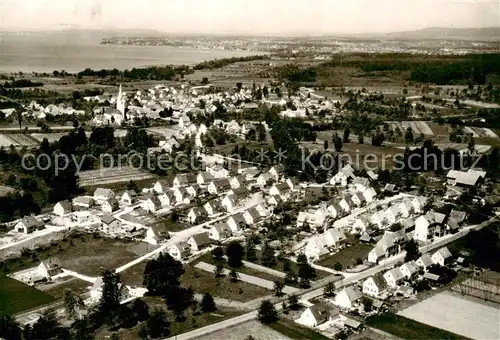 AK / Ansichtskarte  Schlatt_Eriskirch Fliegeraufnahme mit Bodenseeblick Schlatt_Eriskirch