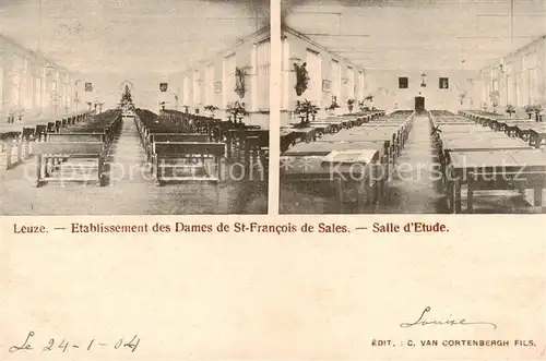 AK / Ansichtskarte 73851289 Leuze__Hainaut_Belgie Etablissement des Dames de St Francois de Sales Salle d'Etude 