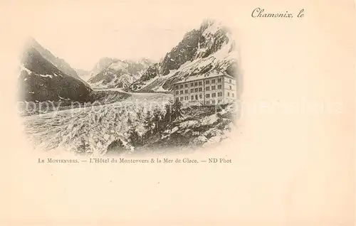 AK / Ansichtskarte  Chamonix_74_Haute-Savoie LHotel du Montenvers et la Mer de Glace 